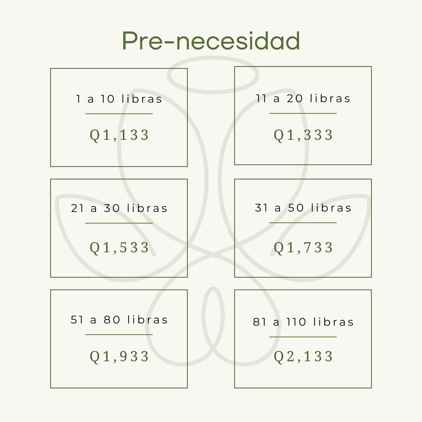 Servicio Pre-necesidad